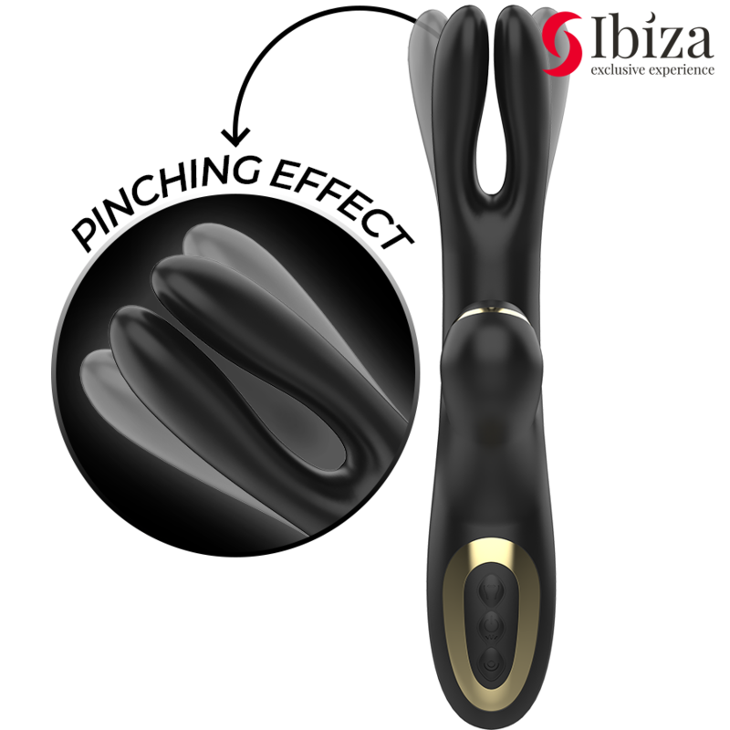 Vibrateur double serrage noir – Ibiza