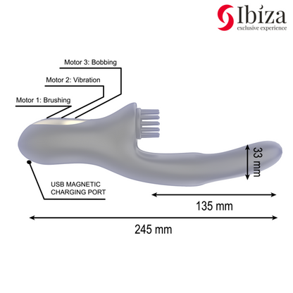Stimulateur clitoridien vibrateur clitoriale multicellulaire à brossage rabitt hi-tech et