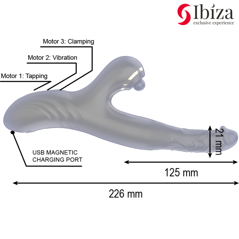 Double vibrateur two dragons noir – Ibiza