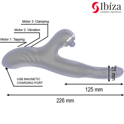 Double vibrateur two dragons noir – Ibiza