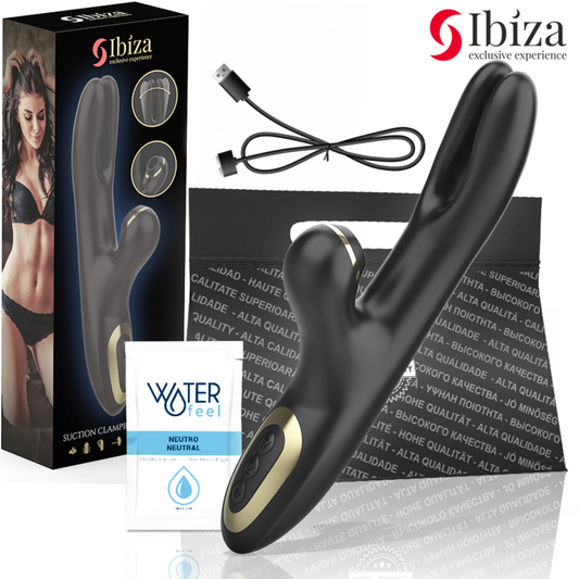 Vibrateur double serrage noir – Ibiza