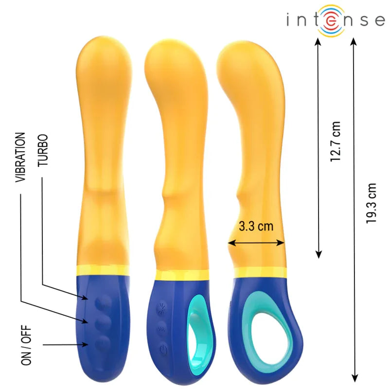 Intense – Vibrateur Point G Jaune Shaggy