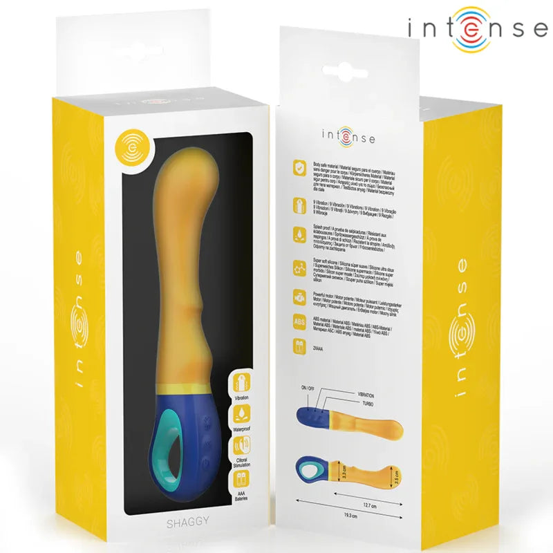 Intense – Vibrateur Point G Jaune Shaggy