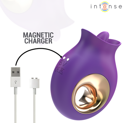 INTENSE - TULI STIMULATEUR CLITORIS 9 VIBRATIONS &amp; 9 OSCILLATIONS VIOLET