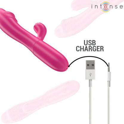 Intense – Ivy Vibrateur Flexible 10 Vibrations avec Langue Stimulante Rose