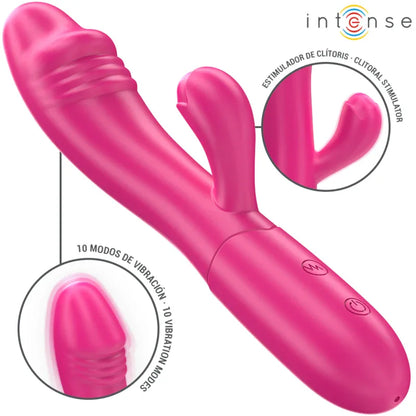 Intense – Ivy Vibrateur Flexible 10 Vibrations avec Langue Stimulante Rose