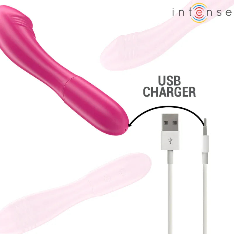 Intense – Belinda Vibrateur 19 cm Flexible 10 Vibrations Rose