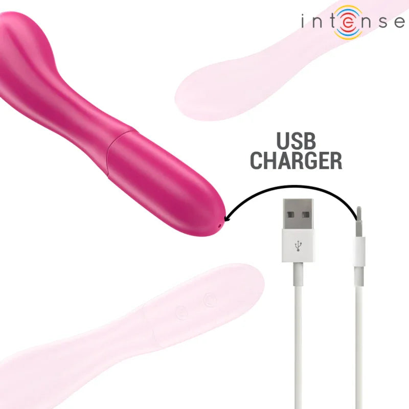 Intense – Lisette Vibrateur 19 cm Souple 10 Vibrations Rose