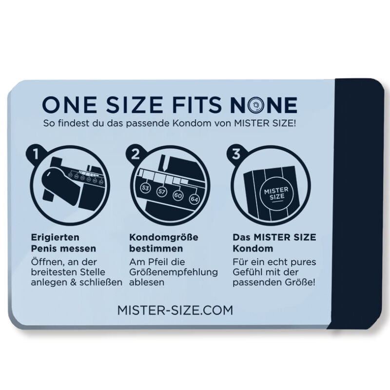 Dimensionneur de préservatifs (allemand) – Mister Size