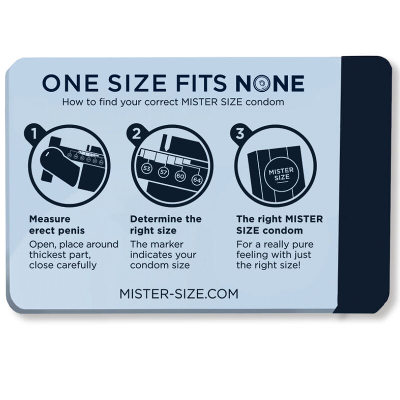 Dimensionneur de préservatifs (anglais) – Mister Size
