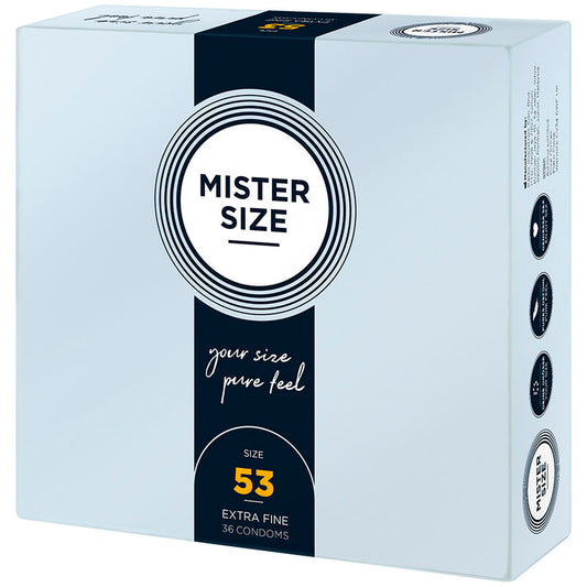 MISTER SIZE - PRESERVATIF SIZE M 53 MM (36 UNITS)