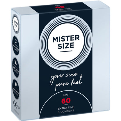 MISTER SIZE - XL SIZE CONDOM 60 MM (3 UNITS)