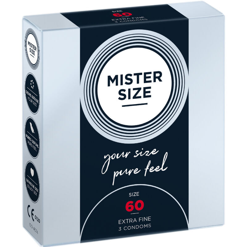MISTER SIZE - XL SIZE CONDOM 60 MM (3 UNITS)