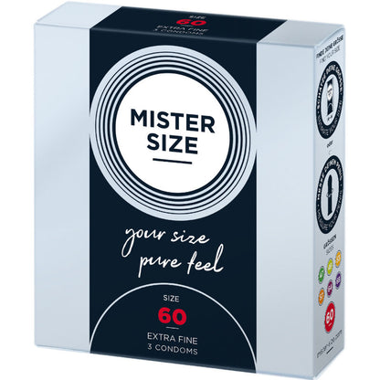 MISTER SIZE - XL SIZE CONDOM 60 MM (3 UNITS)