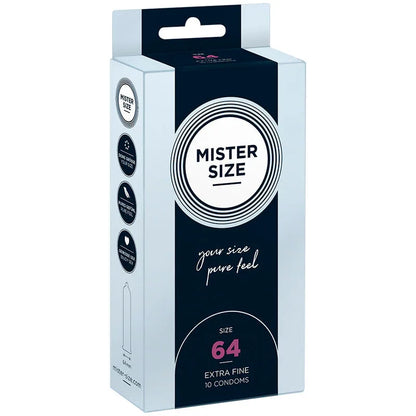 Mister Size – Préservatifs taille XXL 64 mm (10 Unités