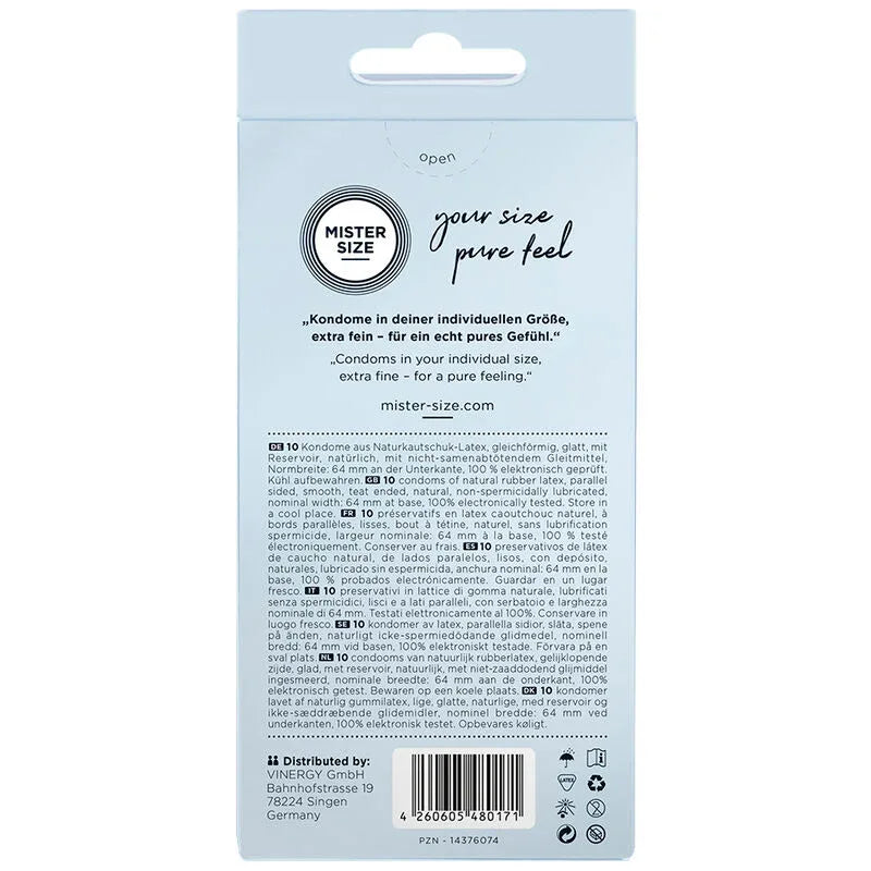 Mister Size – Préservatifs taille XXL 64 mm (10 Unités
