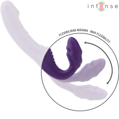 INTENSE - JILL DOUBLE VIBRATEUR 20 CM VIOLET TÉLÉLÉCOMMANDE