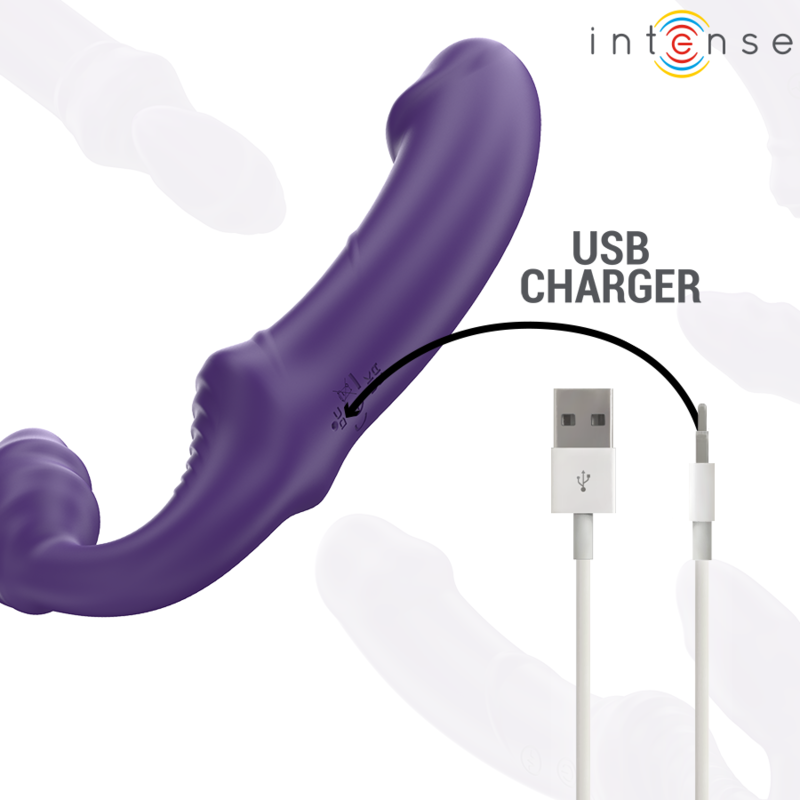 INTENSE - JILL DOUBLE VIBRATEUR 20 CM VIOLET TÉLÉLÉCOMMANDE