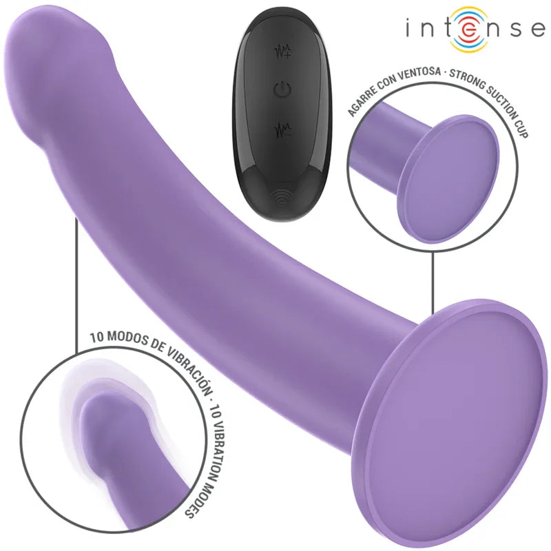 Intense – Eddie Vibrateur 17,5 cm 10 Vibrations Violet Télécommande