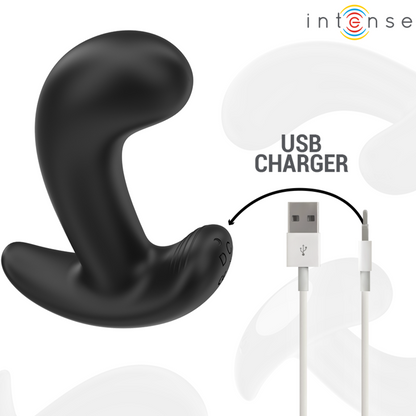 INTENSE - PLUG ANAL CHANDLER 10 VIBRACIONES NEGRO CONTROL REMOTO
