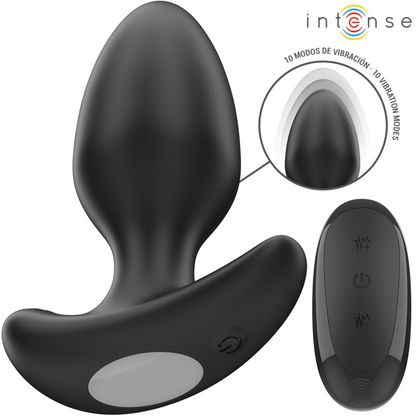 INTENSE - JOEY ANAL PLUG 10 VIBRATIONS NOIR TÉLÉLÉCOMMANDE