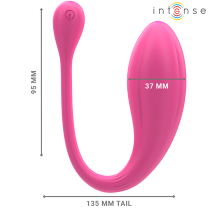 INTENSE - JANICE U DUAL STIMULATION VIBRATOR 10 VIBRATIONS PINK REMOTE CONTROL