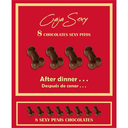 SPICY DEVIL - BOUTEILLE DE 8 CHOCOLATS EN FORME DE PÉNIS