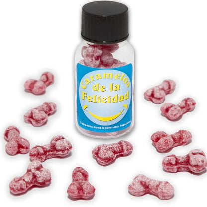 SPICY DEVIL - POT OF 12 BONBONS HAPPY PENIS AUX FRAISE/CERISE