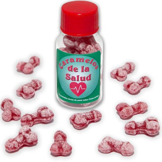 DIABLE ÉPICÉ - 12 BONBONS SANTÉ FORME PÉNIS FRAISE/CERISE