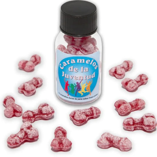 Diablo Picante – 12 Bonbons Jeunesse Forme Pénis Fraise / Cerise