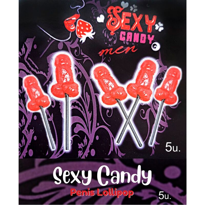 SPICY DEVIL - BOÎTE OF 5 SUCETTES EN FORME DE PÉNIS AUX CERISES