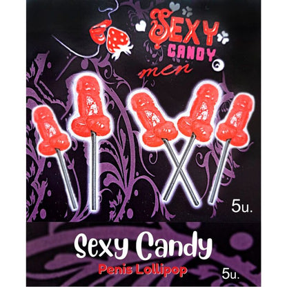 SPICY DEVIL - BOÎTE OF 5 SUCETTES EN FORME DE PÉNIS AUX CERISES