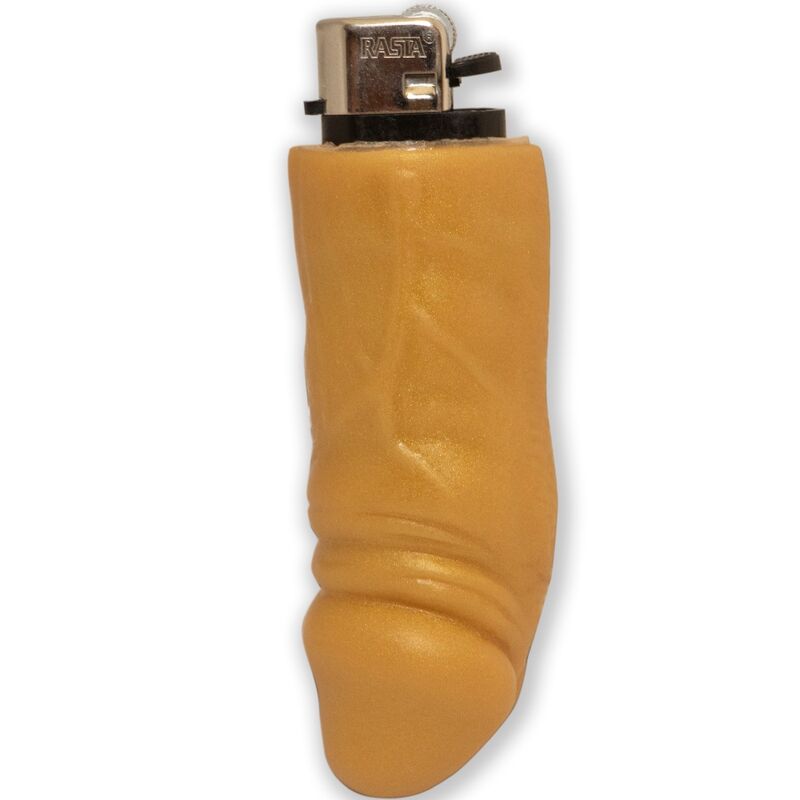 DIABLE ÉPICÉ - BRIQUET RECHARGEABLE EN FORME DE PÉNIS DORÉ