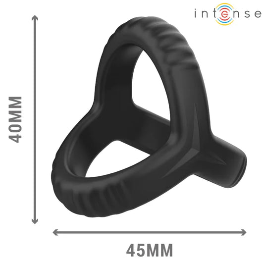 Intense – Carson Anneau Pénis Double Silicone Noir Modèle 4