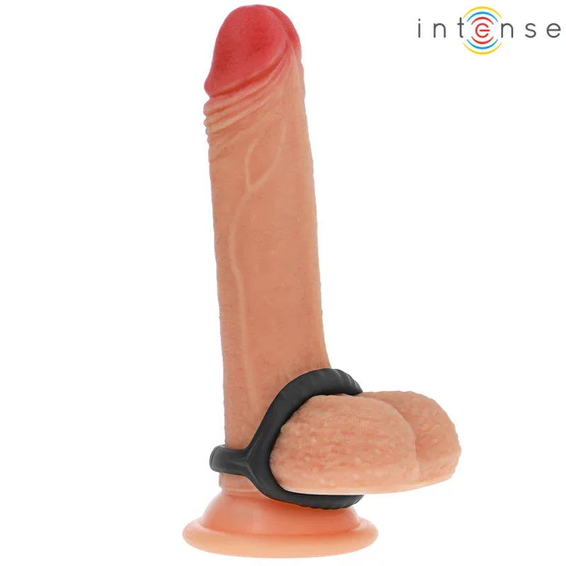 Intense – Carson Anneau Pénis Double Silicone Noir Modèle 4