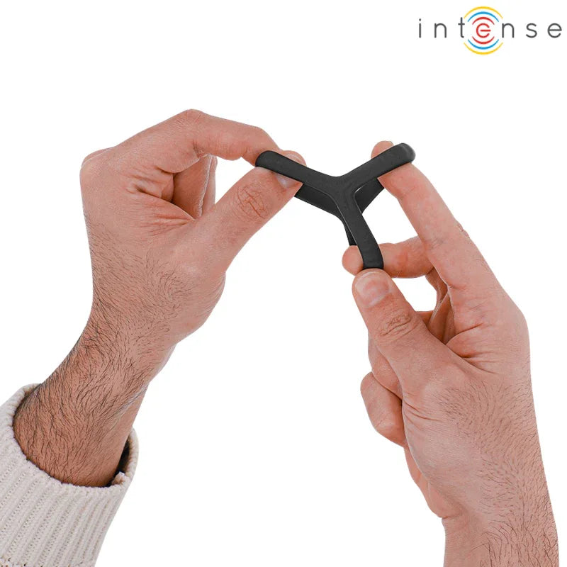 Intense – Carson Anneau Pénis Double Silicone Noir Modèle 4