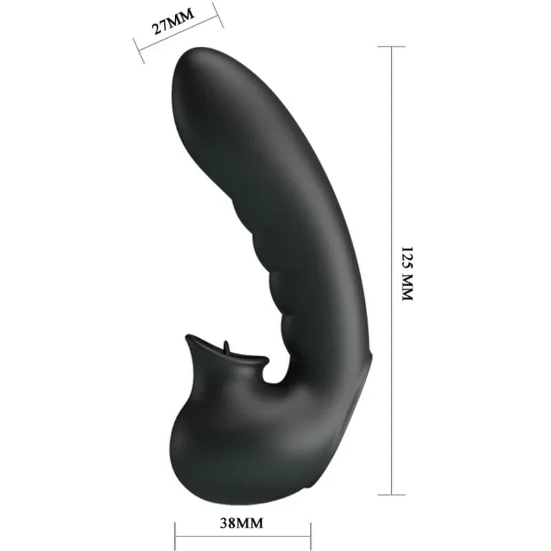 Pretty Love – Hobgoblin Boîte à Doigts Vibrants 12 Vibrations + Stimulateur de Clitoris Noir