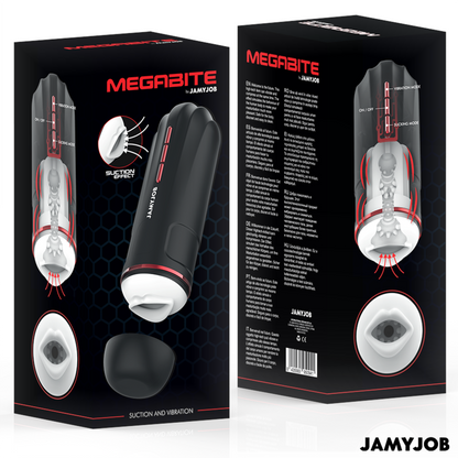 JAMYJOB - MASTURBATEUR BOUCHE AUTOMATIQUE MEGABITE 5 MODES D'ASPIRATION AND VIBRATION