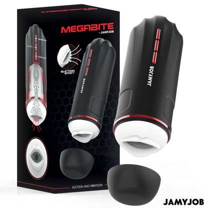 JAMYJOB - MASTURBATEUR BOUCHE AUTOMATIQUE MEGABITE 5 MODES D'ASPIRATION AND VIBRATION
