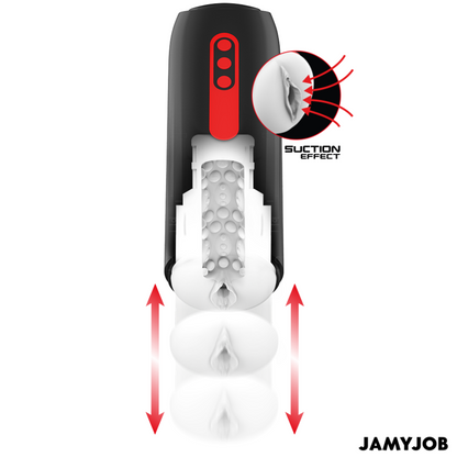 JAMYJOB - MASTURBATEUR VAGIN AUTOMATIQUE PHANTOM 5 MODES D'ASPIRATION ET DE POUSSE