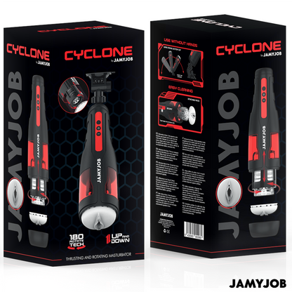 JAMYJOB - MASTURBADOR DE VAGINA CICLÓNICO AUTOMÁTICO 10 MODOS DE ROTACIÓN Y EMPUJE