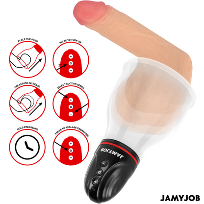 JAMYJOB - XPAND LITE POMPE À TESTICULES AUTOMATIQUE 3 NIVEAUX D'ASPIRATION GRIS