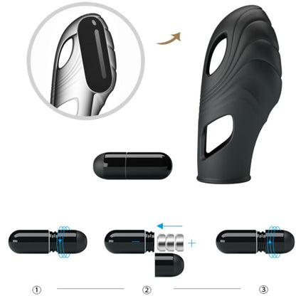 PRETTY LOVE - DOIGT VIBRATEUR IN SILICONE LICH NOIR