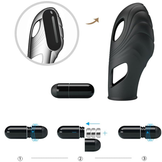 PRETTY LOVE - DOIGT VIBRATEUR IN SILICONE LICH NOIR