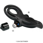 PRETTY LOVE - ANILLO VIBRADOR DOBLE + ESTIMULADOR DE CLÍTORIS 10 VIBRACIONES NEGRO