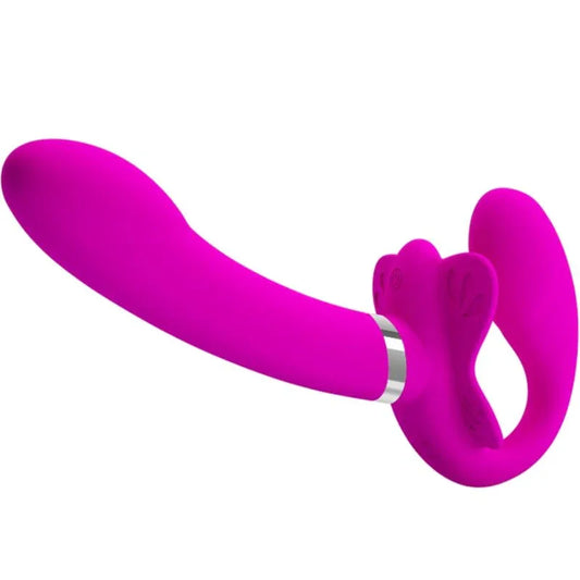 Pretty Love – Vibrateur Double Strap On Valerie 12 Vibrations Violet