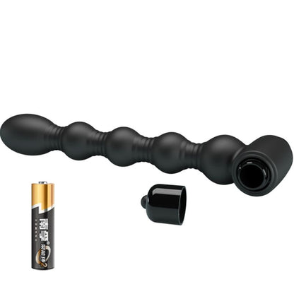 PRETTY LOVE - PLUG ANAL DE SILICONA LYNN 10 VIBRACIONES NEGRO