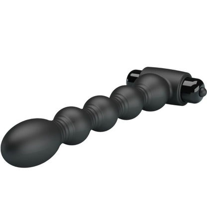 PRETTY LOVE - PLUG ANAL DE SILICONA LYNN 10 VIBRACIONES NEGRO