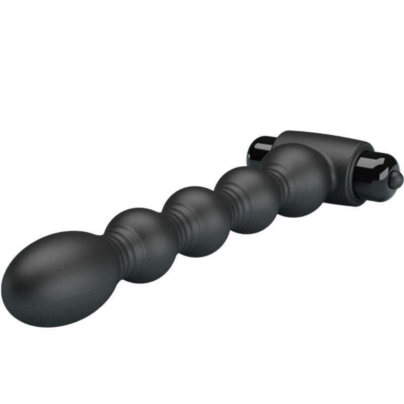 PRETTY LOVE - PLUG ANAL DE SILICONA LYNN 10 VIBRACIONES NEGRO
