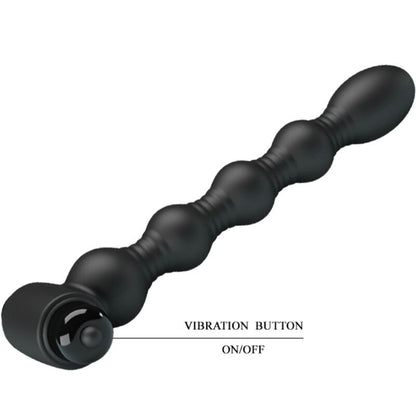 PRETTY LOVE - PLUG ANAL DE SILICONA LYNN 10 VIBRACIONES NEGRO